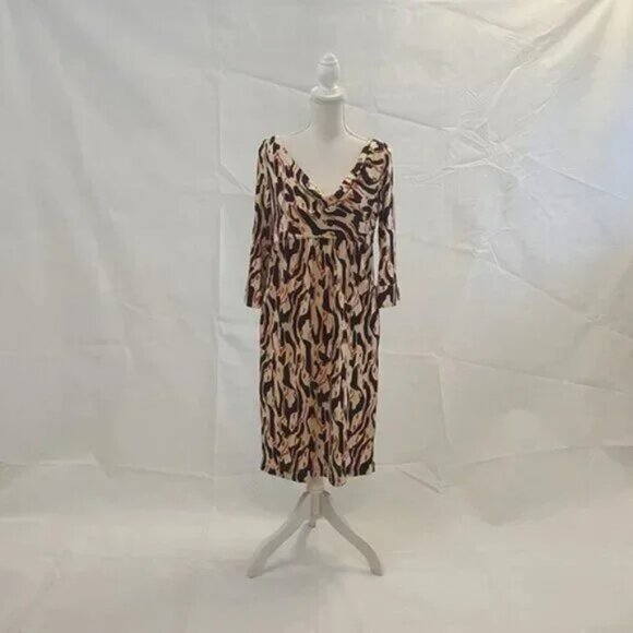 Diane von Furstenberg Drape-front Silk Dress - Picture 1 of 4